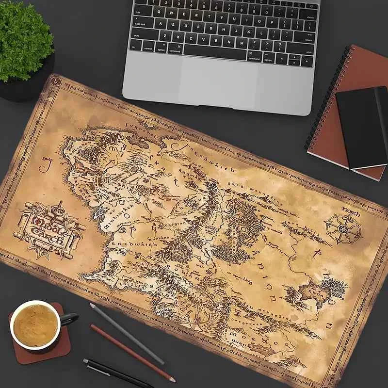 TCG Playmat Lord Of The Ring Middle Earth Map MTG Pokemon Yu-Gi-Oh