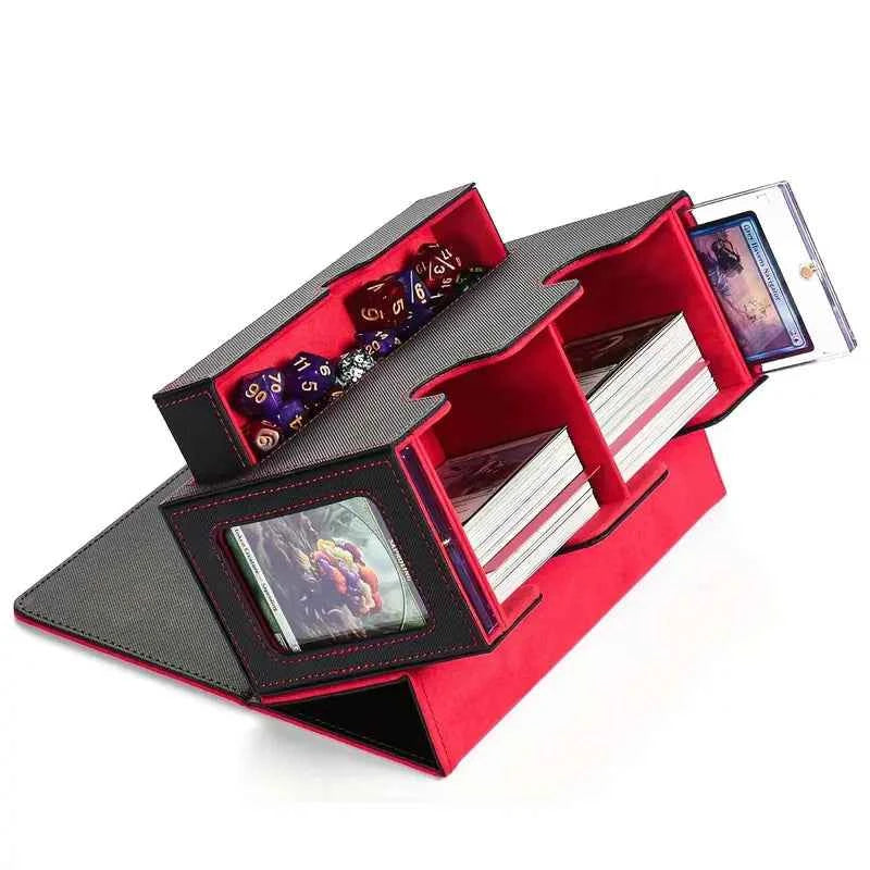 Commander Double Deck box Case Black/Red TCG Cards Storage MTG