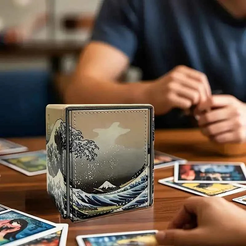 Wave Deck Box Case TCG Cards Storage MTG Pokemon Yu-Gi-Oh