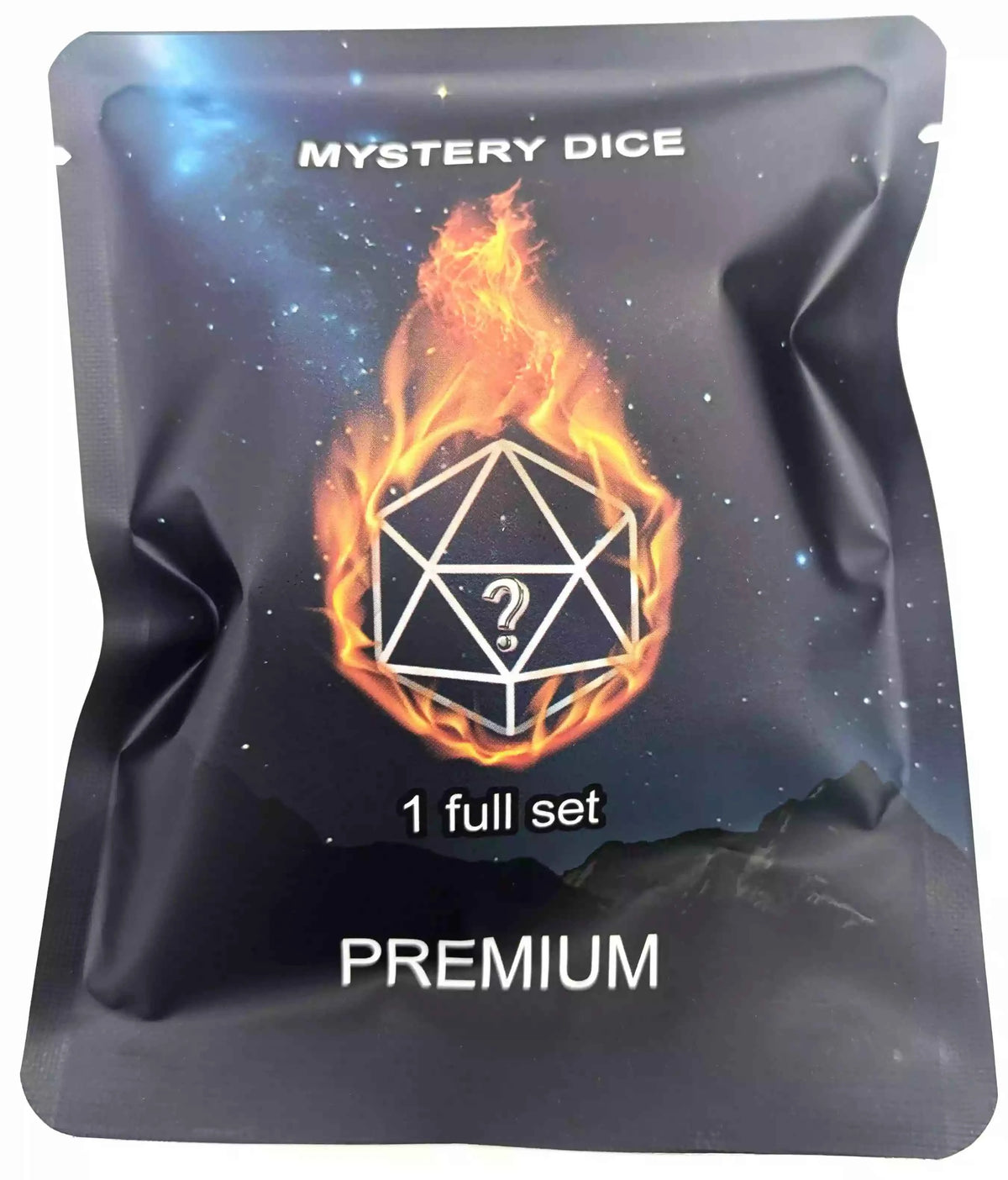 Mystery Dice Set (Full 7-Piece Set) + Premium Velvet Carrying Bag